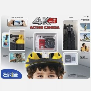 4K Camera ExploreOne Wi-Fi Action Helmet with 32GB Micro SD Memory Card